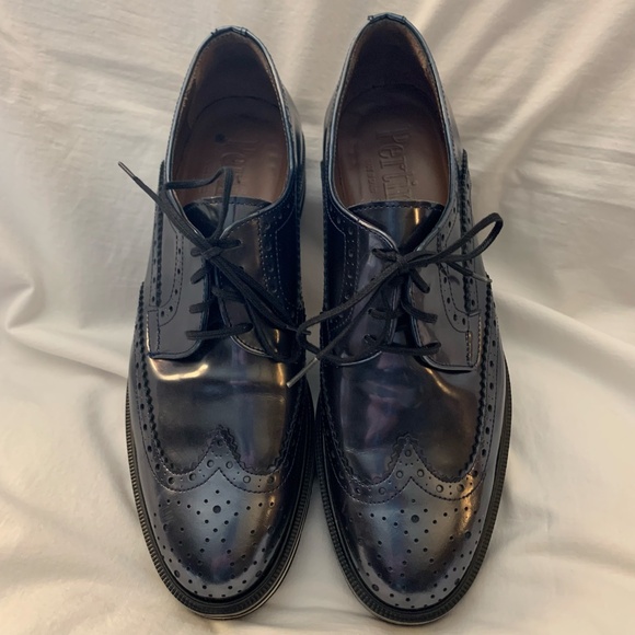 Pertini patent leather platform wingtip brogue shoes - Picture 2 of 9